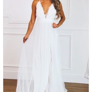 ivory wedding/prom dress.